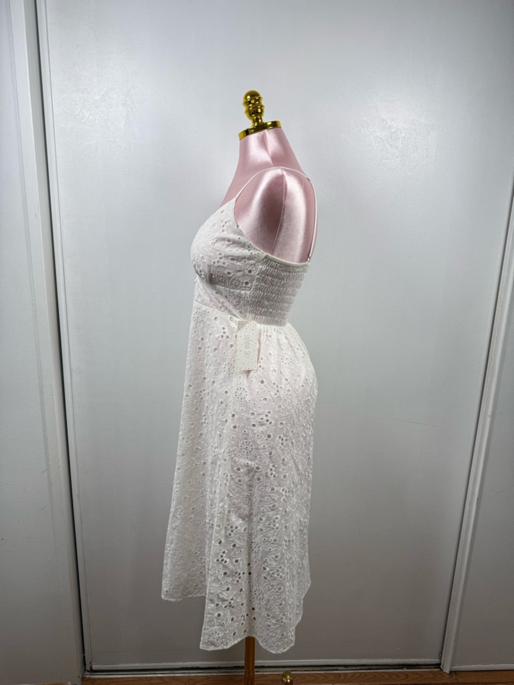 Sienna Sky White Eyelet Lace Spaghetti Strap Sundress - Picture 3 of 6